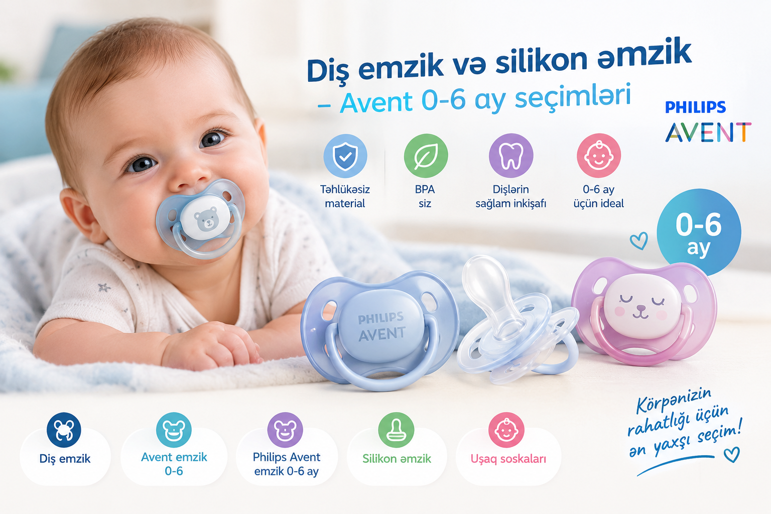 Yeni doğulmuş körpələr üçün diş emzik istifadəsi uyğundurmu?