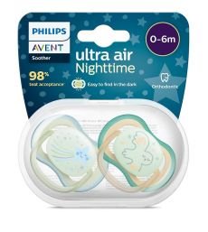 Philips Avent Ultra Air 376/18 Emzik 0–6 Ay – Ventilyasiyalı və Gecə Parlayan
